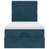 vidaXL Estructura de cama otomana colchones terciopelo azul oscuro