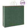 vidaXL Bolsas de papel con asas 250 uds verde 54x15x49 cm