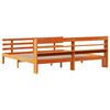 vidaXL Estructura cama con cabecero madera pino marr&oacute;n cera 180x200 cm