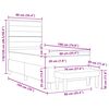 vidaXL Cama tipo Box Spring con colch&oacute;n Marr&oacute;n Oscuro 90 x 190 cm tela
