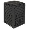 vidaXL Compostador de jard&iacute;n Negro 59,5 x 60 x 81,5 cm 280 l 100% PP