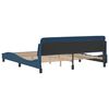 vidaXL Estructura de cama con cabecero Dover tela azul 180x200cm