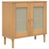 vidaXL Aparador SENJA aspecto de rat&aacute;n madera pino marr&oacute;n 80x35x80 cm