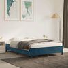 vidaXL Estructura de cama sin colch&oacute;n terciopelo azul oscuro 140x190cm