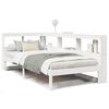 vidaXL Cama con estanter&iacute;a sin colch&oacute;n madera maciza blanco 90x200 cm