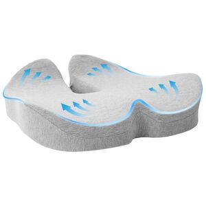 vidaXL Almohada para el asiento Gris Claro 50 x 43 x 10 cm