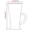vidaXL Vasos de café latte con asa 6 unidades 250 ml