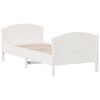 vidaXL Estructura de cama sin colch&oacute;n madera maciza blanca 75x190 cm