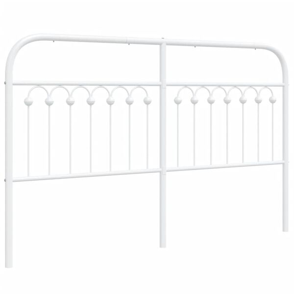 vidaXL Cabecero de metal blanco 150 cm