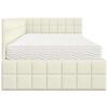 vidaXL Estructura de Cama Esquina con Colch&oacute;n 2 pcs Crema Terciopelo