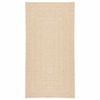 vidaXL Alfombra ZIZUR apariencia yute interior exterior beige 60x110cm