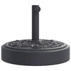 vidaXL Base de sombrilla semicircular para palos de &Oslash;38/ 48 mm 25 kg