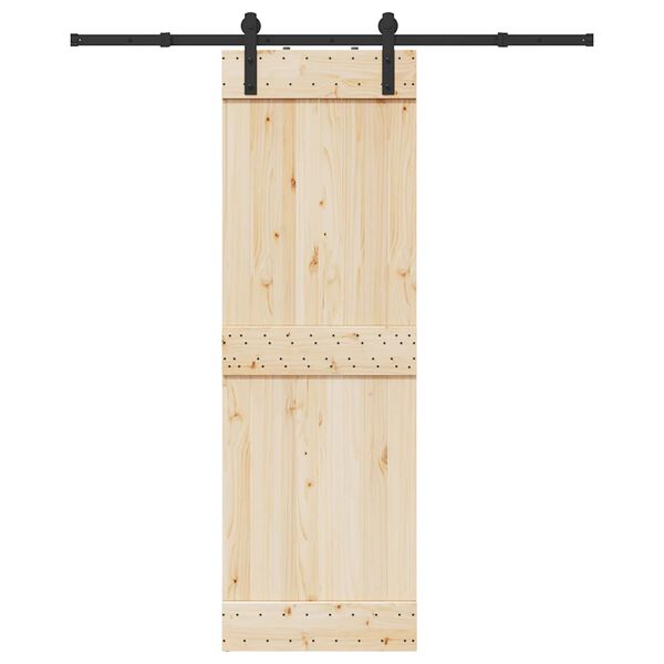 vidaXL Kit de herrajes para puertas correderas acero negro 183 cm