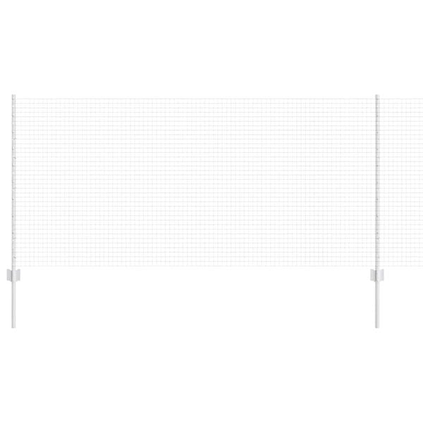 vidaXL Valla con Poste Plateado 1 x 50 m Acero