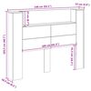 vidaXL Cabecera con LED con estante Sonoma 140 x 16,5 x 103,5 cm