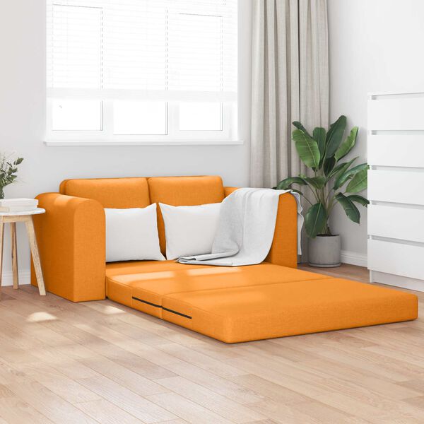 vidaXL Sof&aacute; cama 60cm Amarillo oscuro tela