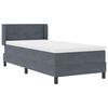 vidaXL Cama tipo Box Spring Gris oscuro 200 x 100 cm Poli&eacute;ster