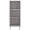 vidaXL Aparador alto madera contrachapada gris Sonoma 34,5x32,5x180 cm