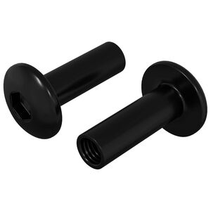 vidaXL Tuercas de Manga 2 pcs Negro M4 x 14,5 mm Metal