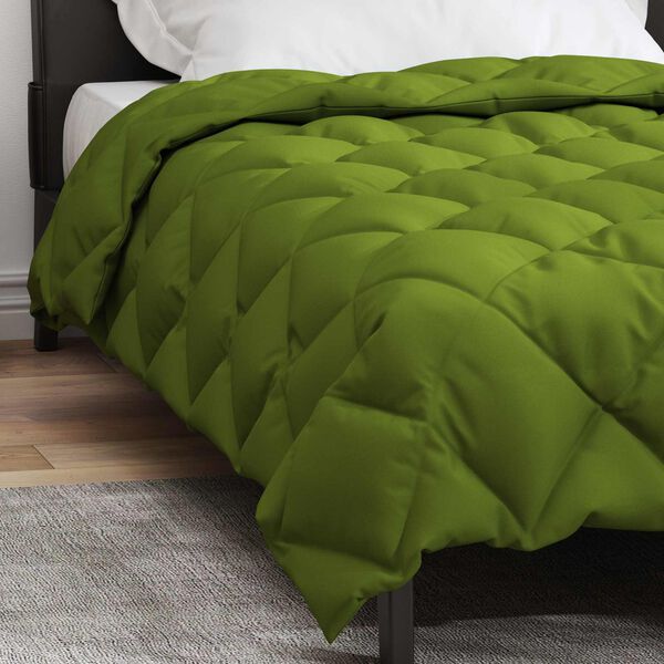 vidaXL Edred&oacute;n de Invierno Verde 200 x 140 cm Microfibra