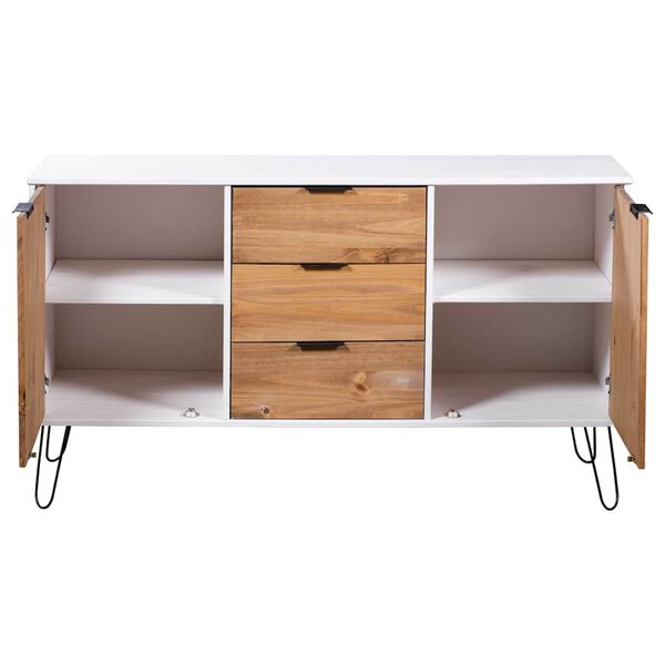 vidaXL Vitrina New York 130.6 x 43 x 73.6 cm Madera maciza de pino