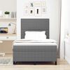 vidaXL Cama tipo Box Spring Gris claro y blanco. 193 x 120 x 128 cm