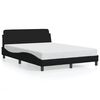 vidaXL Estructura de cama Dover tela negro 140x200 cm