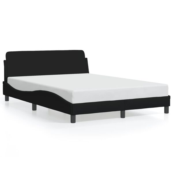 vidaXL Estructura de cama Dover tela negro 140x200 cm