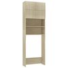 vidaXL Armario de lavadora madera color roble sonoma 64x25,5x190 cm