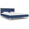 vidaXL Estructura de cama sin colch&oacute;n tela azul 160x200 cm