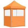 vidaXL Tienda de fiesta plegable Pop-Up 2 paredes laterales naranja