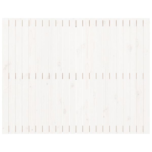 vidaXL Cabecero de cama de pared madera maciza pino blanco 140x3x110cm