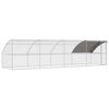 vidaXL Jaula para pollos 4 uds. Plateado 800 x 200 x 200 cm acero y PE