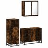 vidaXL Set de muebles ba&ntilde;o 3 pzas madera contrachapada roble ahumado