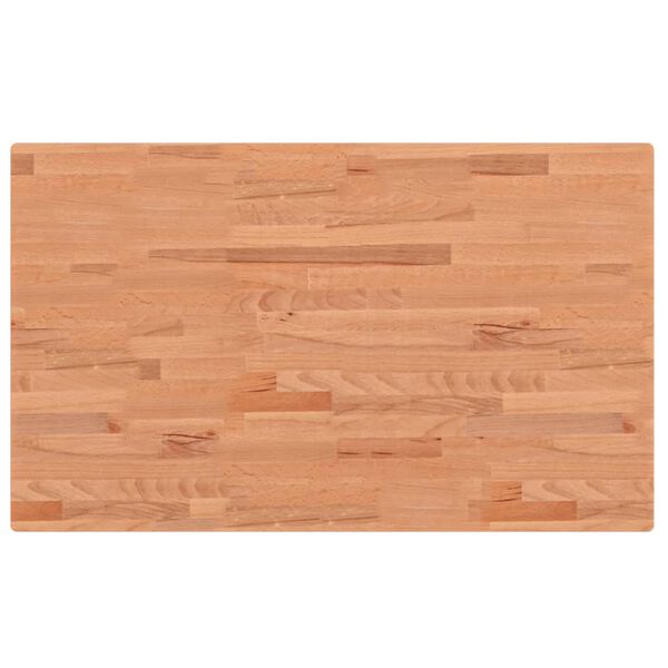 vidaXL Tablero rectangular de madera maciza de haya 100x60x2,5 cm