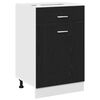 vidaXL Mueble colgante Roble Negro 50 x 46 x 81,5 cm
