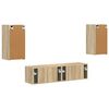 vidaXL Conjunto de mueble de TV 4 pcs Roble Sonoma