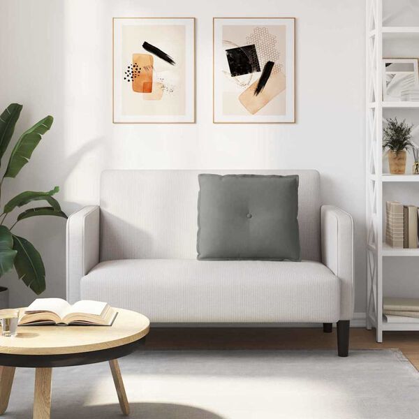 vidaXL Coj&iacute;n de Espalda Gris oscuro 60 x 50 cm Tela de microfibra