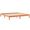 vidaXL Cama con estanter&iacute;a sin colch&oacute;n madera maciza marr&oacute;n 180x200cm