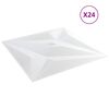 vidaXL Paneles de pared 24 pcs Estrella Blanca 50 x 50 cm Espuma XPS