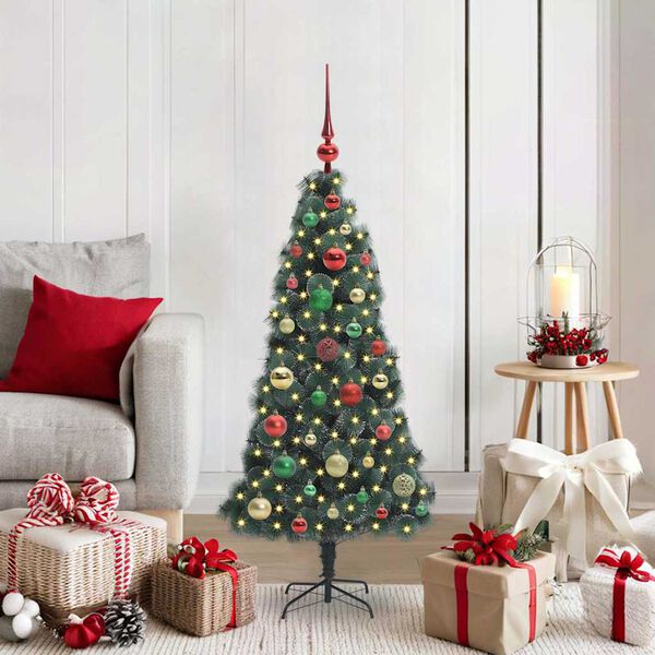 vidaXL &Aacute;rbol de Navidad Artificial Preiluminado con Conjunto de Bolas