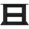 vidaXL Soporte para acuario de madera de roble negro 80x35x60 cm