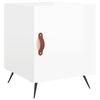 vidaXL Mesita de noche madera de ingenier&iacute;a blanco brillo 40x40x50 cm