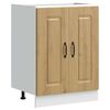 vidaXL Mueble bajo para fregadero Kalmar roble artesanal 60x46x81,5 cm