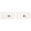 vidaXL Armario de pared 2 uds madera maciza de pino blanco 60x30x30 cm