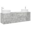 vidaXL Juego de muebles de ba&ntilde;o 3 uds. Gris Hormig&oacute;n