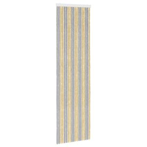 vidaXL Cortina de Insectos de Chenilla Gris y Beige 56 x 200 cm