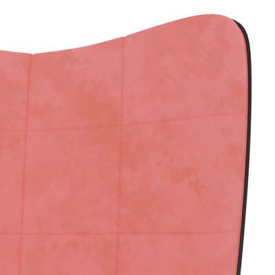 vidaXL Silla de relajación de terciopelo rosa y PVC