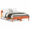 vidaXL Cama sin colch&oacute;n madera maciza de pino marr&oacute;n cera 140x190 cm