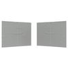 vidaXL Panel lateral de tienda para fiestas 2 pcs Gris Claro